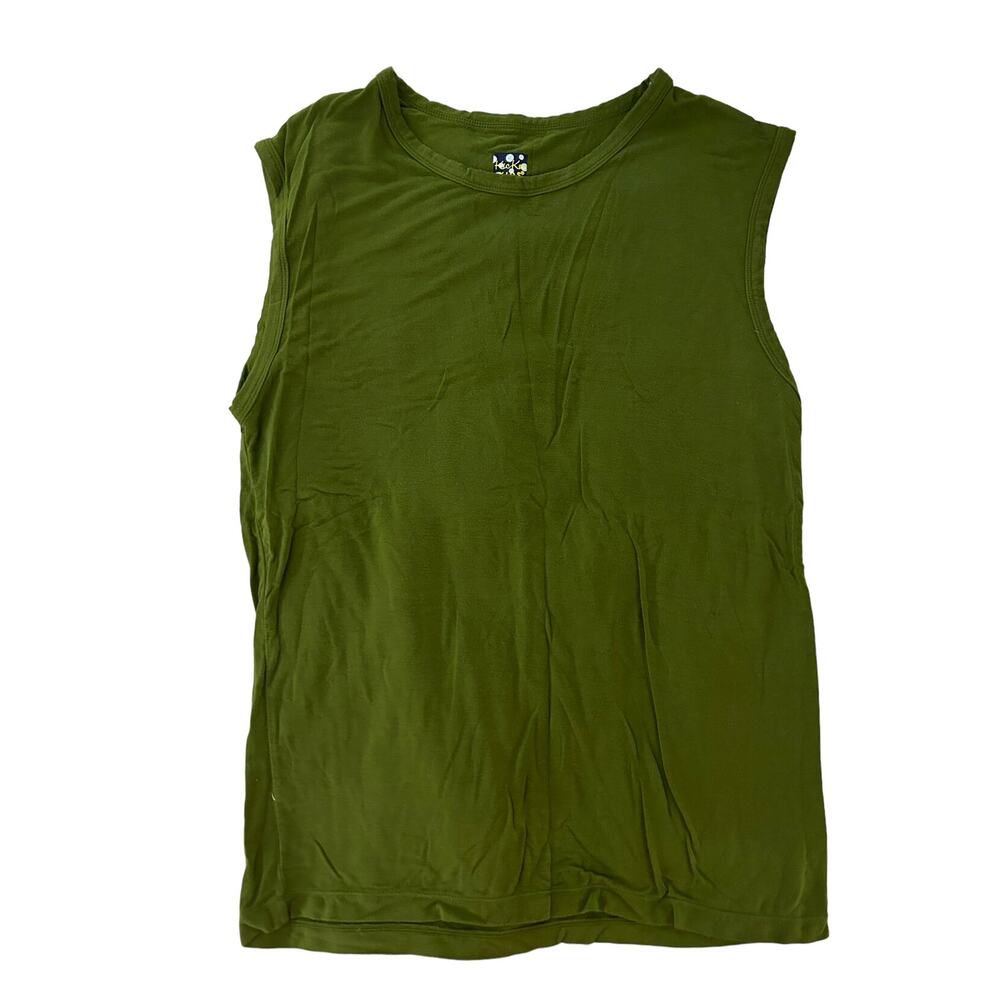 Kickee Pants Olive Green Sleeveless Shirt size 14